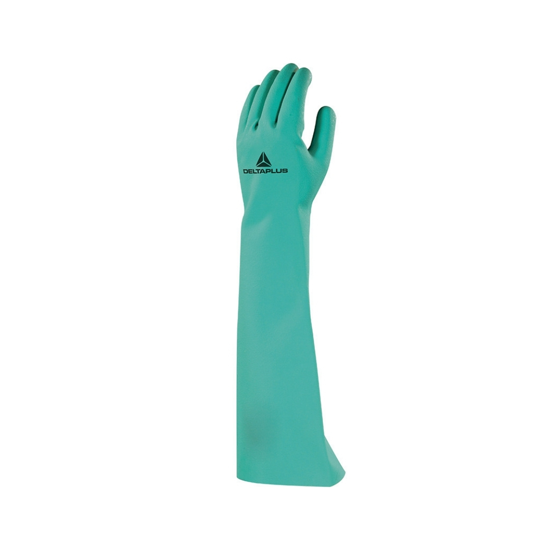 Guante de nitrilo extra largo para protección química y del antebrazo
